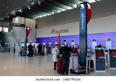 Perth, Western Australia, Australia. Aug 2019. A View Of The Departure Lounge At The T1 Terminal At Perth Airport.