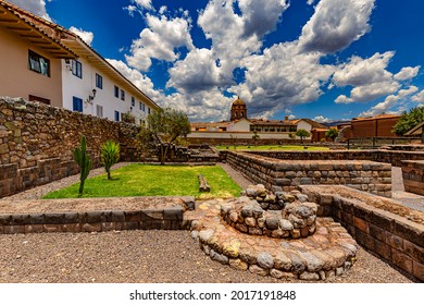 Peru. Cusco, historic city of the Inca Empire. Kusicancha - archeological excavations (remains of colonial buildings)