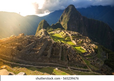 Peru, Machu Picchu Sunset, No People.