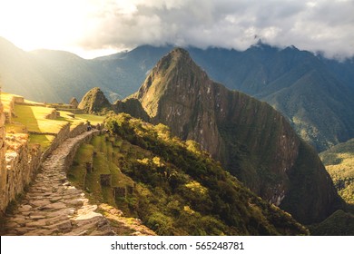 Peru, Machu Picchu Sunset, No People.