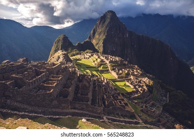 Peru, Machu Picchu Sunset, No People.