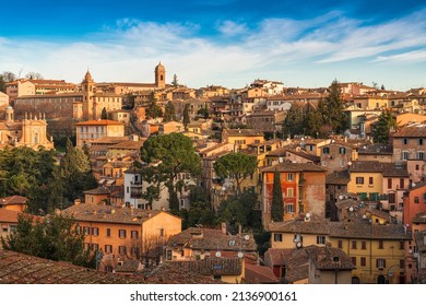 Perugia, Italy old town skyline in the daytime.