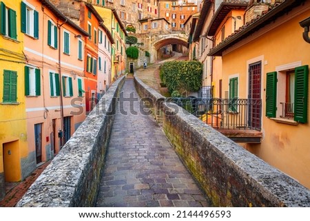 Similar – Image, Stock Photo Perugia, historic city of Umbria, Italy