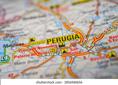 Perugia On Europe Map 260nw 1856960656 
