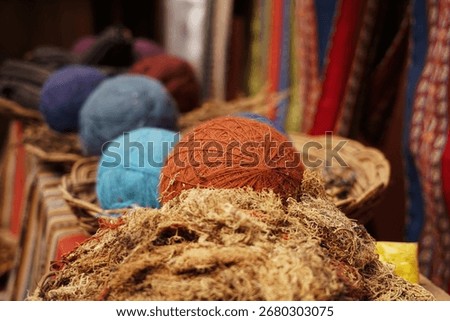 Peruvian Alpaca Thread Dyeing Technology. Traditional Textile Production.