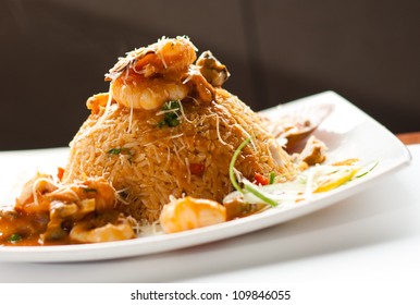 Peruvian Cuisine,  Seafood Rice, Arroz