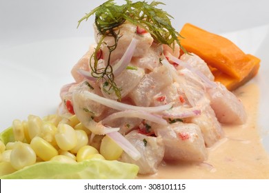 Peruvian Food: Fish Ceviche.