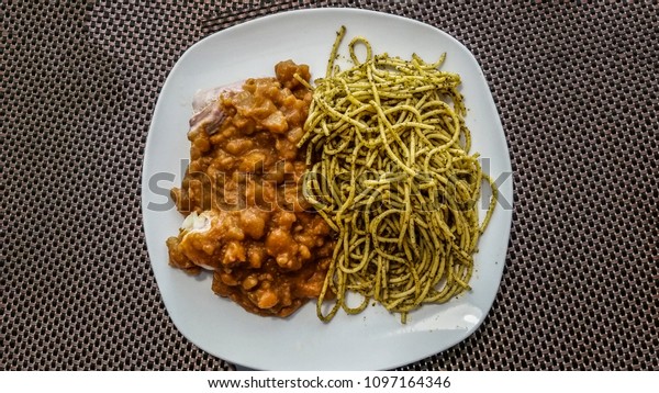 Peruvian Food Sopa Seca Stock Photo Edit Now