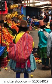 Peruvian Indigenous People At The Market