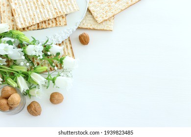 Pesah celebration image (jewish Passover holiday) with matzoh