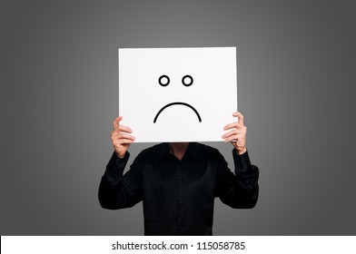 pessimist negative on gray background - Powered by Shutterstock