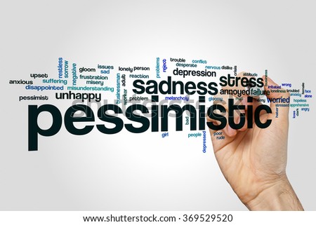 Pessimistic word cloud