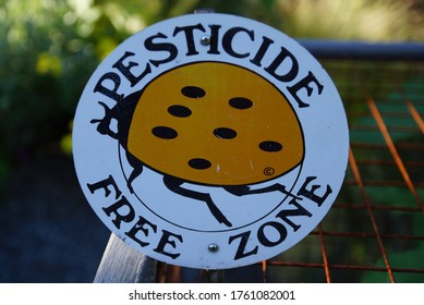 Pesticide Free Zone Sign Ladybug
