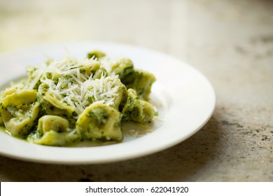 Pesto Tortellini With Parmesan Cheese