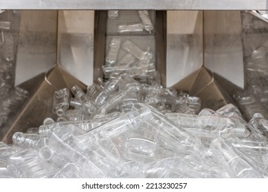 PET Bottles After Blow Molding Process In The Plastic Industry