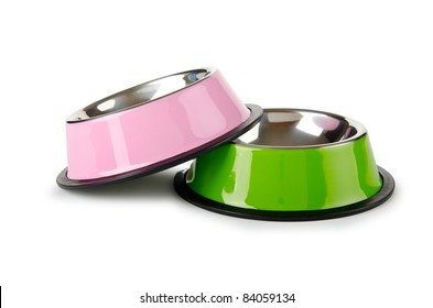 Pet Bowl Isolated On The White Background