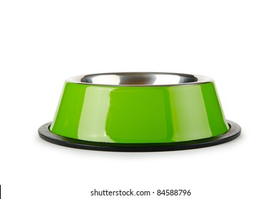 Pet Bowl Isolated On The White Background