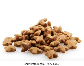 Pet food on a white background.