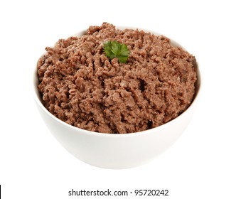 Pet Minced Meat In Bowl, Dog Food, Cat Food, Wet Food