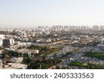 Petah Tikva City, Israel.
High View of Zebotinsky Road and the area of ramat siv