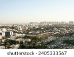 Petah Tikva City, Israel.
High View of Zebotinsky Road and the area of ramat siv