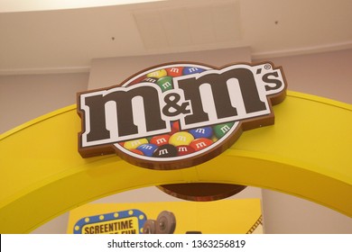 Petaling Jaya, Malaysia- April 09 2019. The M & M Chocolat Logo On Display At The Starling Shopping Mall, Damansara Utama.