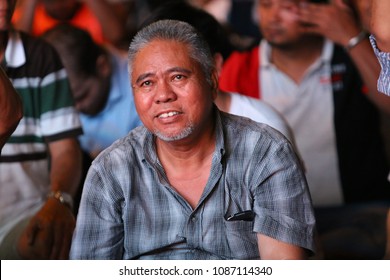 PETALING JAYA, MALAYSIA - MAY 09 : Supporters Of Pakatan Harapan Gather On The Pitch While Awaiting The 14th General Election Results In Petaling Jaya Near Kuala Lumpur On May 9, 2018.