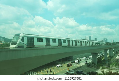 Petaling Jaya, Selangor, Malaysia - July 2017 : Klang Valley MRT Line 1 Open To Public.