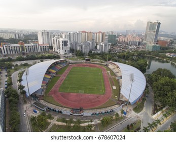 Petaling Jaya,Selangor,Malaysia - February 2017 : Aerial View Of Stadium MBPJ,Petaling Jaya,Malaysia