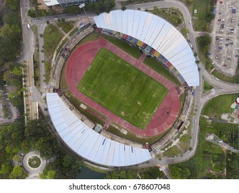 Petaling Jaya,Selangor,Malaysia - February 2017 : Aerial View Of Stadium MBPJ,Petaling Jaya,Malaysia