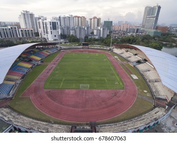 Petaling Jaya,Selangor,Malaysia - February 2017 : Aerial View Of Stadium MBPJ,Petaling Jaya,Malaysia