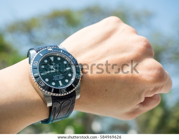 Petchaburi February 18 Rolex Submariner No Stock Photo (Edit