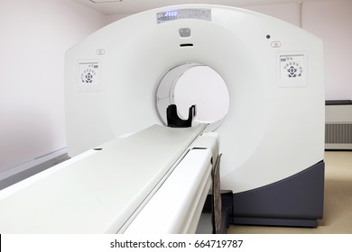 PET/CT Scanner Equipment In An Empty Radiotherapy Hospital Room