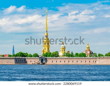 Peter and Paul cathedral and Neva river, Saint Petersburg, Russia