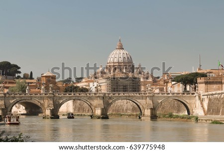 The  St. Peter's Basilica  is an Italian Renaissance church in Vatican City.