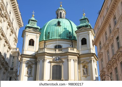 The Peterskirche (St. Peters Church) In Vienna, Austria, Europe.