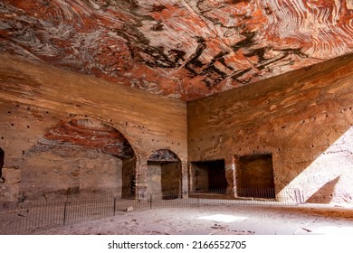 Petra, Wadi Musa, Jordan - June 6 2019: Interior Of A Cave In Petra
