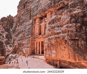 Petraold city Al Khazneh- the treasury,Petra, Jordan ancient city - Powered by Shutterstock