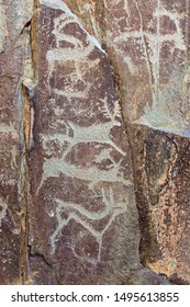 Petroglyphs (3-1st Millennium BC) In Adyr-Kan Area. 728th Km Of Chuya Tract, Altai Republic, Russia