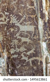 Petroglyphs (3-1st Millennium BC) In Adyr-Kan Area. 728th Km Of Chuya Tract, Altai Republic, Russia