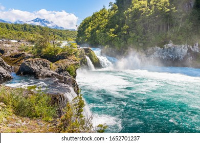 Petrohue Rapids (Saltos del Petrohue), an important touristic attraction in southern Chile - Shutterstock ID 1652701237