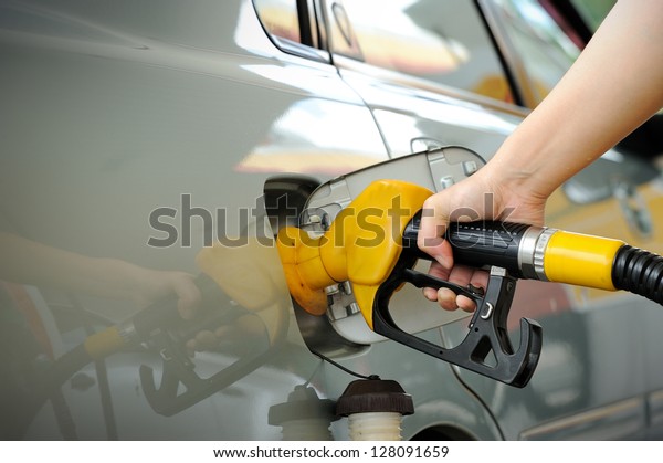 Petrol pump\
filling