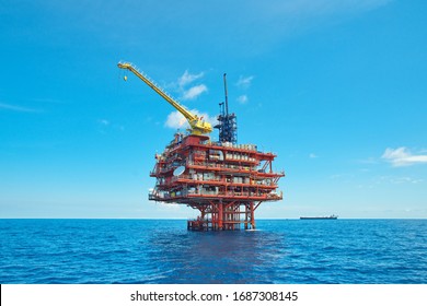 Petroleum platform oil and gas at seaPetroleum platform oil and gas at sea - Shutterstock ID 1687308145