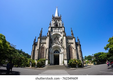 PETROPOLIS, BRAZIL - NOVEMBER 12, 2017:  Cathedral Of Saint Peter Of Alcantara Also Known As The Cathedral Of Petrópolis, Is A Roman Catholic Roman Catholic Cathedral Which Was Completed In 1925