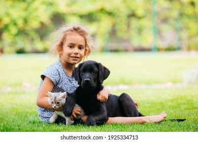 Pets Giving Their Love To Small Children