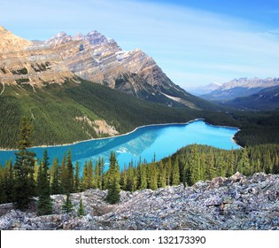 Peyto Lake & Caldron Peak, Banff National Park, Alberta, Canada Approx 30 Miles North of Lake Louise