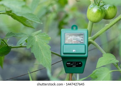 Ph meter, wet and luminosity sensor - modern gardening and farming concept - Shutterstock ID 1447427645