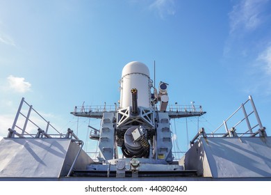 The Phalanx Gun Ship.close In Weapon System On Navy Ship