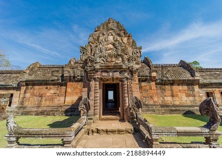 Phanom Rung Historical Park It is the architecture of the former Khmer Empire with the ancient stone castle 1000 years ago. Buriram Province, Thailand