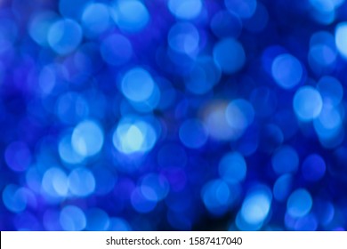 Phantom Blue Of Starry Night. Dark Blue Bokeh Background. 2020.